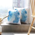 thumbnail image 6 of LALILO Throw Pillow Covers Blue Watercolor White Soft Colorful Cushion Cover 18" x 18", 2 Pack, 6 of 6