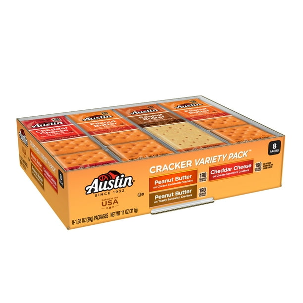 Austin, Sandwich Crackers, Variety Pack, 8 Ct, 11 Oz