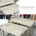 thumbnail image 5 of AYktou Sheepskin Rugs 15.74x15.74in Soft White Fluffy Rugs Chair Couch Cover Fuzzy Rugs for Bedroom Floor Sofa Living Room, 5 of 6