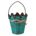 thumbnail image 5 of EXHUMKY Retro Blue Iron Plant Pot, Unique Shape for Home Decoration 1Pc, 5 of 6