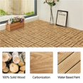 thumbnail image 6 of Topeakmart 27pcs Indoor & Outdoor Wood Flooring Tiles for Patio Garden, 12'' x 12'', Natural Wood, 6 of 12
