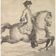 thumbnail image 3 of John Vanderbank 12x12 Black Modern Framed Museum Art Print Titled - The Capriole, when He Rises Before and at the Same Time Thro's Out His Hind Legs and Quarters Upon a Strait Line (1729), 3 of 5
