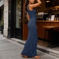 thumbnail image 4 of Blmnix Woman Dress Sheath Bodycon Dresses Tank Dress Under Dresses Maxi Sleeveless Crew Neck Women Dresses Summer,L, 4 of 7