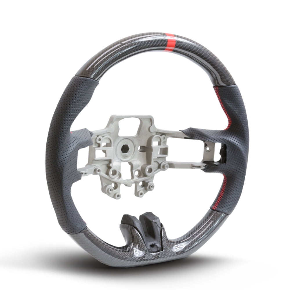 HANDKRAFTD 15-17 For Ford Mustang Steering Wheel - Real Carbon Fiber w