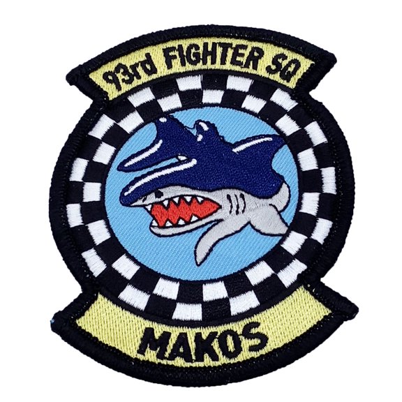 93rd Fighter Squadron Patch – Plastic Backing