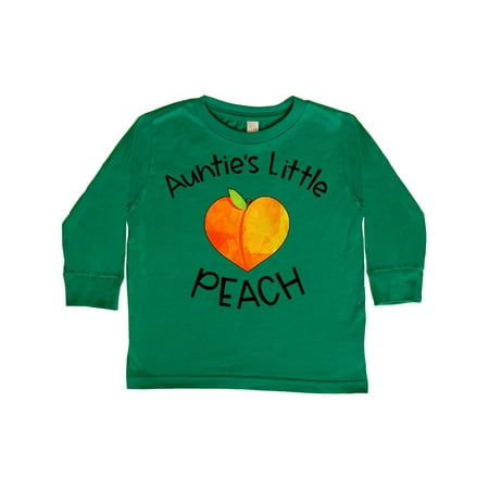 

Inktastic Auntie s Little Peach Cute Peach Heart Gift Toddler Boy or Toddler Girl Long Sleeve T-Shirt