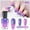 W02, variant on Color Changing Gel Nail Polish, Temperature Change Colors Thermal Ombre Salon Home Fall Winter Manicure UV Nails Varnish, Holographic Soak Off Nail Art Design for Women Girls (W08)
