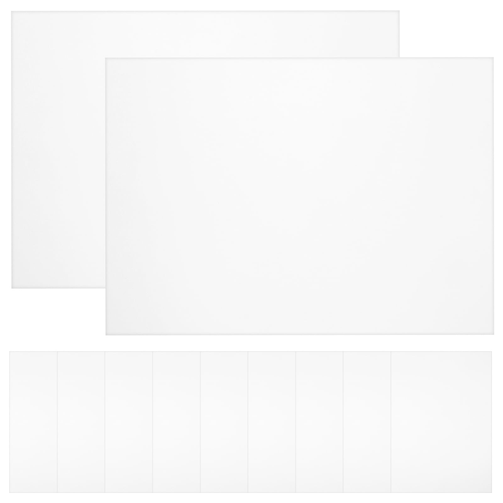 WHAMVOX  50 Pcs Card Stock Paper Poster Board Construction Origami White