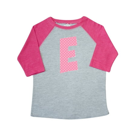 

Inktastic Pink and White Polka Dots Letter E Gift Toddler Boy or Toddler Girl T-Shirt