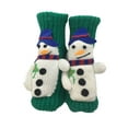 thumbnail image 3 of Inglocry Womens and Mens 3D Knit Animal Socks Home Sleeping Thick Fall Winter Warm Casual Funny Animal Hugging Socks Green 6.5 In, 3 of 4