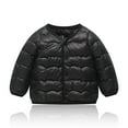 thumbnail image 6 of JUMEYU Jacket for Girls Girls Winter Puffer Lightweight Coat Thick Padded Soft Fleece Jacket with Hood 5T 6T (Black,5-6 Years), 6 of 7
