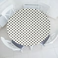 thumbnail image 3 of Ambesonne Geometric Fitted Round Tablecloth, Large Polka Dots, 56"- 60" Diameter, Black White, 3 of 5
