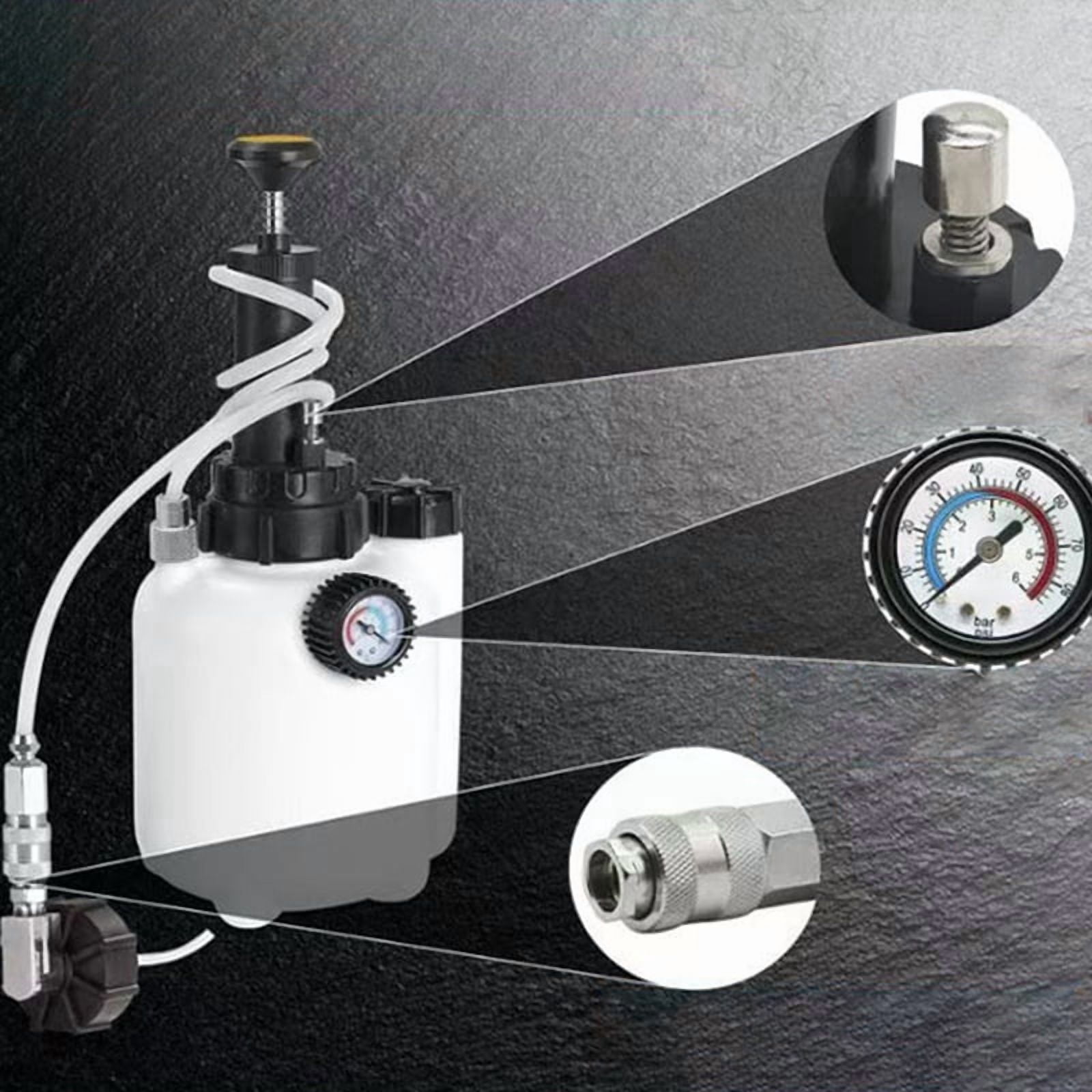 3L Car Brake Fluid Bottle Pressure Bleeding Changer Vacuum Pump Manual Car Brake Bleeder Kit with 1L Oil Bottle Fluid