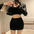 thumbnail image 2 of Women Bodycon High Waist Stretchy Mini Skirt Office Solid Color, 2 of 7