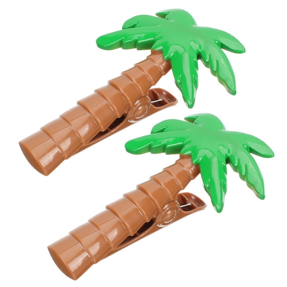 KAKOWELY Towel Holder Clip 2Pcs Palm Tree Shaped for Windproof Non Slip and Household Use