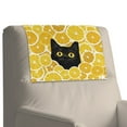 thumbnail image 7 of TSOVTHRID Black Cat Lemon Print Recliner Headrest Cover PU Leather Sofa Headrest Protector Non Slip Couch Head Rest Covers for Recline Chair,Furniture,Living Room,17x27in, 2 Pieces, 7 of 7