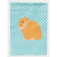 thumbnail image 1 of Carolines Treasures BB8142CHF Holland Lop Rabbit Drapeau de Maison en Toile à Carreaux Bleus, 1 of 4