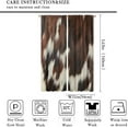 thumbnail image 2 of Cowhide Window Curtains, Brown Cow Print Farm Animal Fur Skin Blackout Window Drapes Western Cowboy Farmhouse Window Treatments Living Room Bedroom Decor 2 Panels Set42x63 Inch, 2 of 6