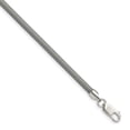 thumbnail image 5 of 925 Sterling Silver 3mm Metallic Rubber Cord Necklace 18 Inch, 5 of 5