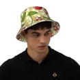 thumbnail image 4 of Honeii Cherries and Ladybirds for Unisex Bucket Hat Waterproof Rain Hat Reversible Shiny Rave Bucket Hat for Concert Festival Boonie Cap, 4 of 6