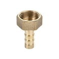 thumbnail image 5 of Uxcell 8mm Barbed x G3/8 Female Barb Hose Fitting Brass with Hose Clamp 2Set, 5 of 6