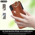 thumbnail image 2 of Allytechgroup 2024 New Trendy Back Case Cover for Apple iPhone X/ iPhone XS, Premium PU Leather Luxury Design with Ring Holder Stand Bracket Bumper Shockproof Phone Case for Girls Women, Brown, 2 of 8