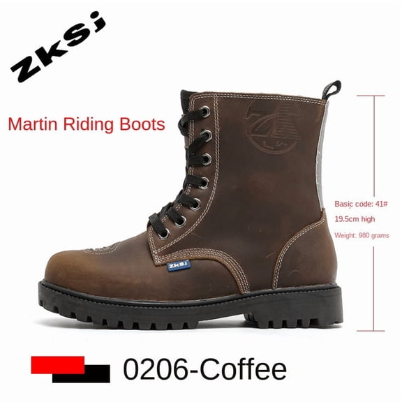 Stylish motorcycle boots - Classic design, comfortable and breathable, suitable for both daily commuting and casual riding,Brown,46