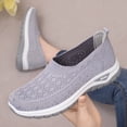 thumbnail image 7 of KEVCHE Woven Orthopedic Shoes, Womens Breathable Mesh Up Stretch Platform Sneakers with Arch Support, Slip On Light Air Cushion Walking Shoes for Diabetic Comfort and Gym Use, 7 of 7