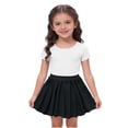 thumbnail image 7 of NAISIBABY Girls Athletic Skirt, Mesh Tiered A-Line High Rise Kids Dance Pleatd Mini Skirt Black Size 12, 7 of 7