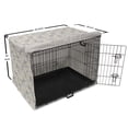 thumbnail image 6 of Floral Dog Crate Cover, Daisies View with Leaves in Greyscale Chamomiles Design, Easy to Use Pet Kennel Cover Small Dogs Puppies Kittens, 7 Sizes, Pale Grey Yellow, by Ambesonne, 6 of 6