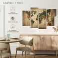 thumbnail image 5 of Elephant Stock Educational World Map Iv Wall Art - Horizontal Multi Panel Canvas - Living Room Wall Decor - Education Multi Panel - Beige And Brown Decor - 43" x 27", 5 of 8