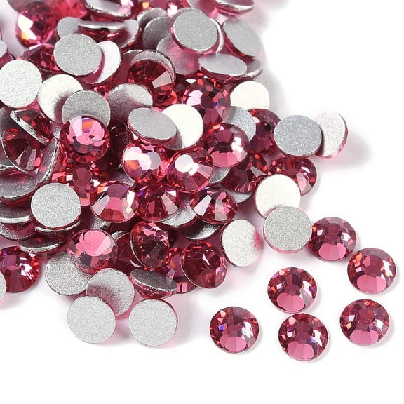 1 bag Glass Flat Back Rhinestone Grade A Back Plated Faceted Half Round Rose 4.6~4.8mm 1440pcs/bag