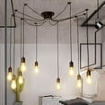 thumbnail image 2 of Dinheiro Araña Colgante Lámpara DIY Luz de Techo Ajustable Vintage Industrial E27 para Sala de Estar Dormitorio Negro - 2M 10 Luces, 2 of 5
