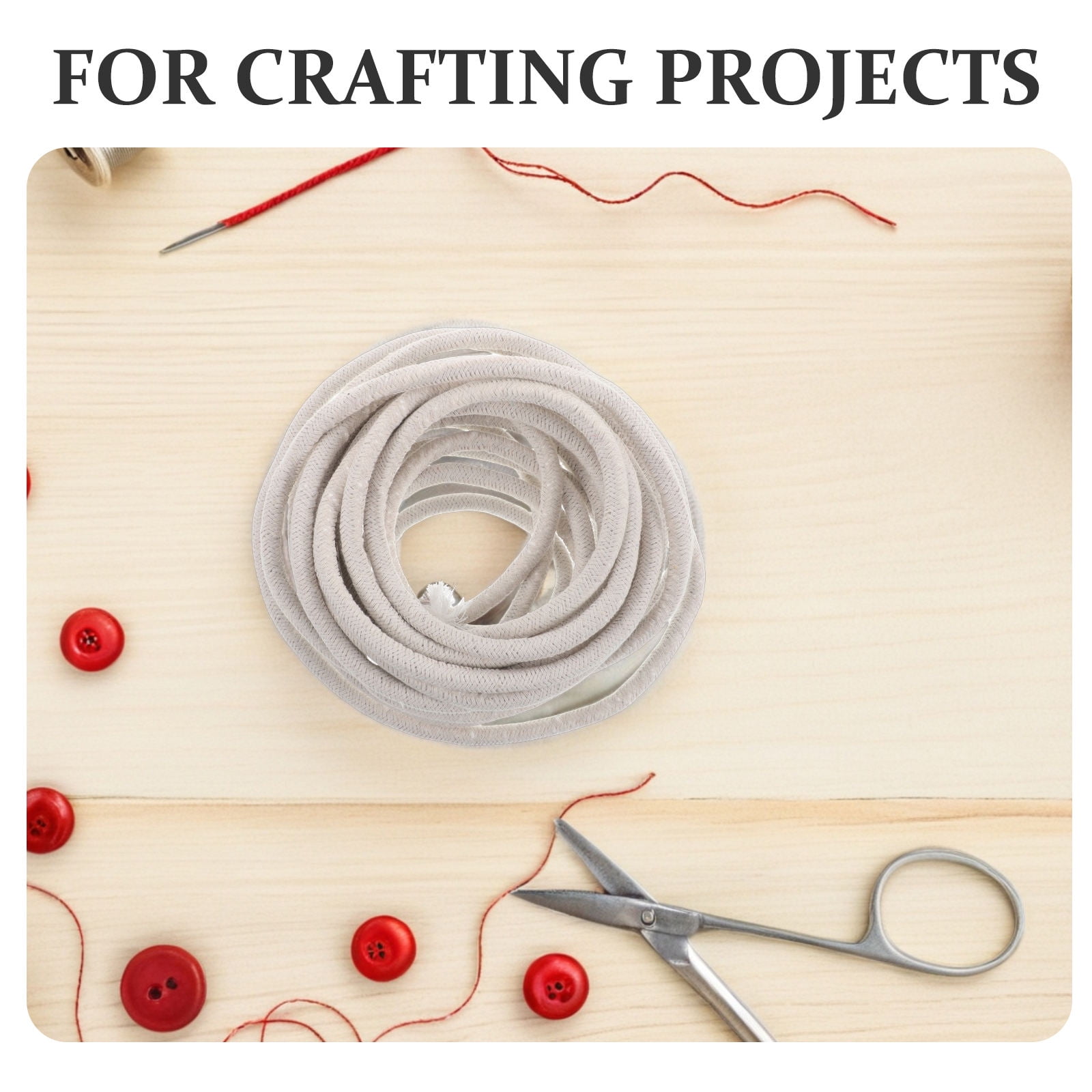 WEUVEB Thick White Macrame Cord Bundle for Crafting, Handwoven Cotton Rope for Macrame Projects and Activities