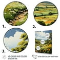 thumbnail image 3 of Designart "Countryside Green And Yellow Reverie horizon III" Landscape & Nature Floater Framed Canvas Wall Art, 3 of 7