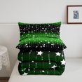 thumbnail image 5 of Erosebridal Green Glitter Comforter Set Twin Teen, Sparkle Galaxy Twinkle Starlight Bedding Set Adult Women, Black Ombre Duvet Insert Silver Meteor Bedding Comforter Sets, 5 of 6