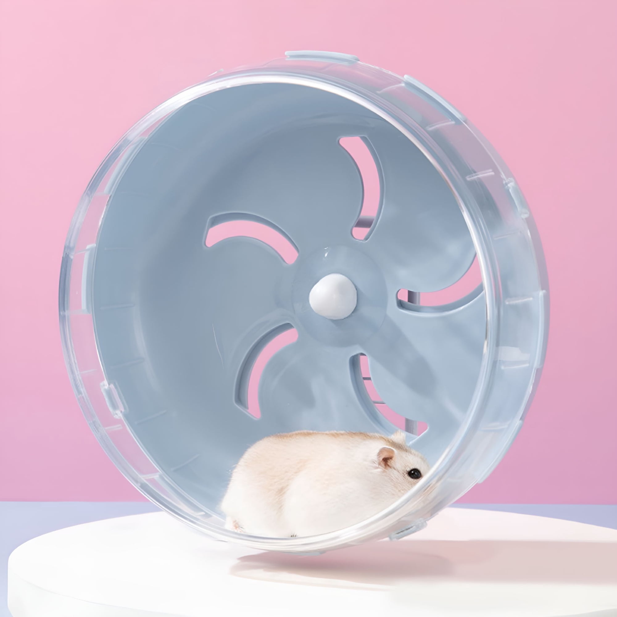 BESTSKY 2026 New Hamster Running Wheel Smooth Edge Bite Resistant Hamster Guinea Pig Exercise Toy Sky Blue for Exercise,Playtime,Pet Fitness,Small Animal Entertainment,Cage Accessory.