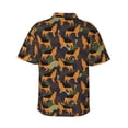 thumbnail image 6 of Wukai German Shepherd Dog Men's Hawaiian Shirt Short Sleeve Casual Button Down Summer Beach Aloha Shirt Tropical Print Holiday Party, 6 of 8