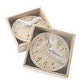 thumbnail image 3 of Retro Vintage Style Wooden Round Small Desk Clock Quiet Numerals Quartz Home, 3 of 3