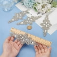thumbnail image 4 of Crystal Rhinestone Applique Flower Glass Rhinestone Patch Brass Rhinestone Applique Sparkling Sewing Crystal Appliques for Bridal Dress Headpiece Belt Headpiece Sash Costume Accessories, 4 of 9