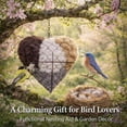 thumbnail image 5 of Alpaca Bird Nesting Heart, Handmade Fiber Bird Nesting Heart, Refillable Birds Haven, Winter Fowl Gifts Animal Hummingbirds Lovers Home Garden Yard, 5 of 7