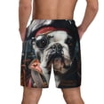 thumbnail image 4 of Goofa Pirate Bulldog On Deck Printed Men's Swim Trunks Board Shorts Quick Dry Mens Swimming Trunks with Compression Liner,Breathable Fit Hawaii Beach Shorts-X-Large, 4 of 9