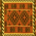 thumbnail image 1 of Ahgly Company Indoor Square Oriental Yellow Traditional Area Rugs, 3' Square, 1 of 4