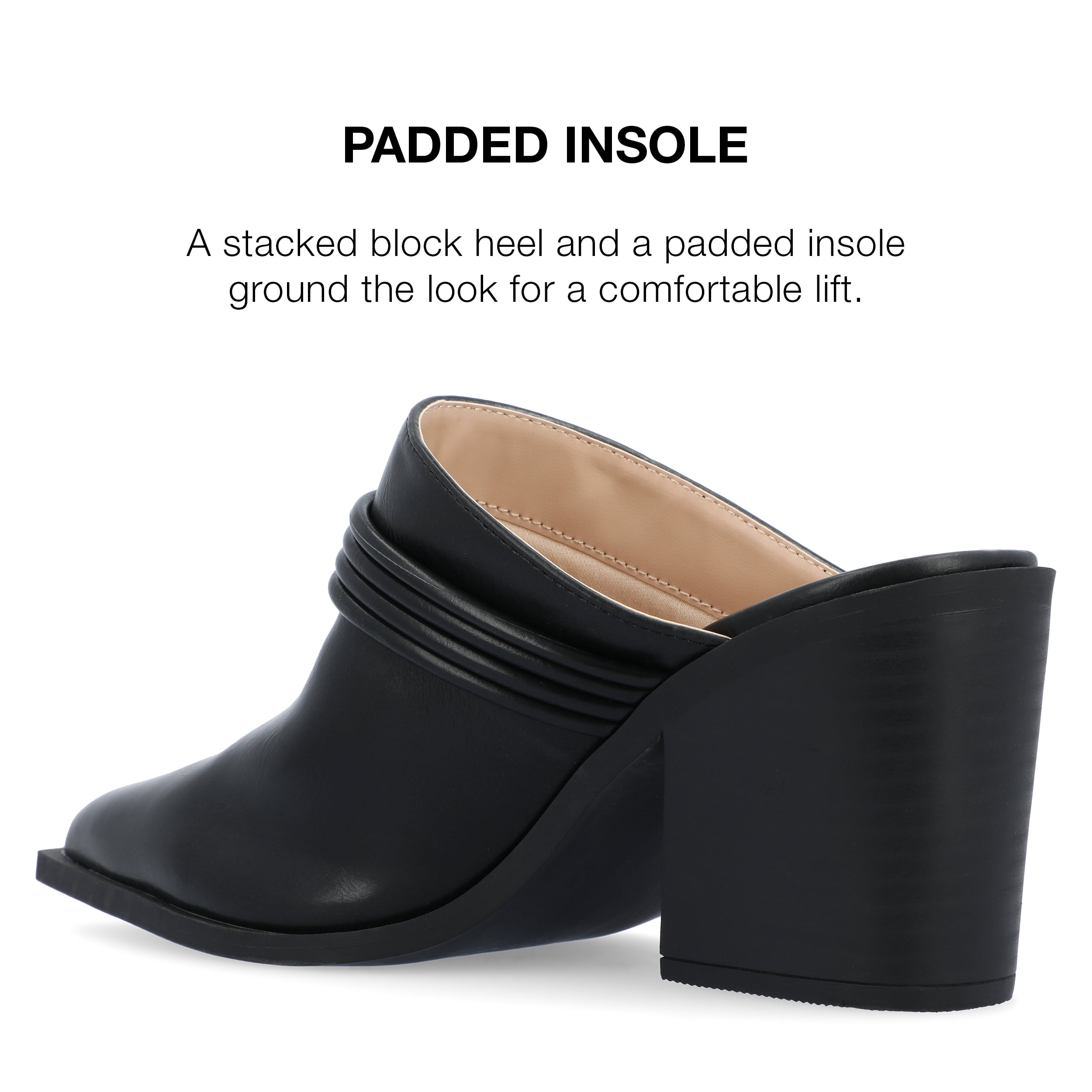 Journee Collection Womens Jinny Slip On Block Heel Mule Pump