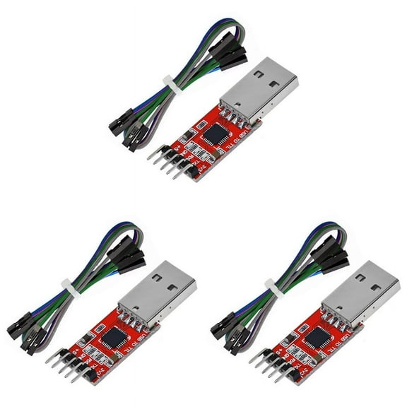 3 Pcs CP2102 USB 2.0 to TTL 5-Pin Serial Adapter USB to TTL Serial Converter Module for UART 3.3V and 5V