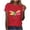 Red, variant on Women Summer Casual Short Sleeve Crew Neck T-Shirt Colorful Watercolor Dragonfly Print Graphic Tee Loose Fit Soft Summer Tops for Women Daily Wear Plus Size S-2XL