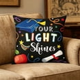 thumbnail image 6 of Throw Pillow Cover,Reading Topic Pattern Soft Washable with Hidden Zipper for Living Room Bedroom Term Begin Gift, 6 of 9