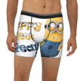 thumbnail image 2 of Goofa Minions Pattern Men's Performance Stretch Underwear, Athletic Long Leg Briefs，Moisture-Wicking, 2 of 7