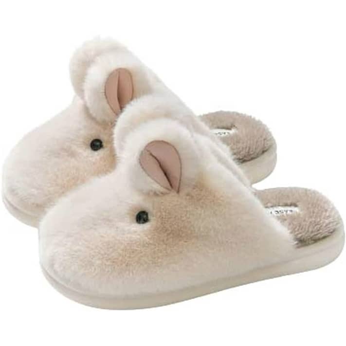 711px x 711px - CoCopeaunts Cute Bunny Slipper for Women Furry Fleece Lining Fluffy House  Animal Slipper Winter Fall Indoor Outdoor Shoes - Walmart.com