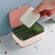 thumbnail image 4 of Jabonera de plástico con tapa | Jabonera abatible con doble drenaje | Jabonera portátil para baño, cocina y viajes | Organizador de jabón corporal grueso y duradero, 4 of 5